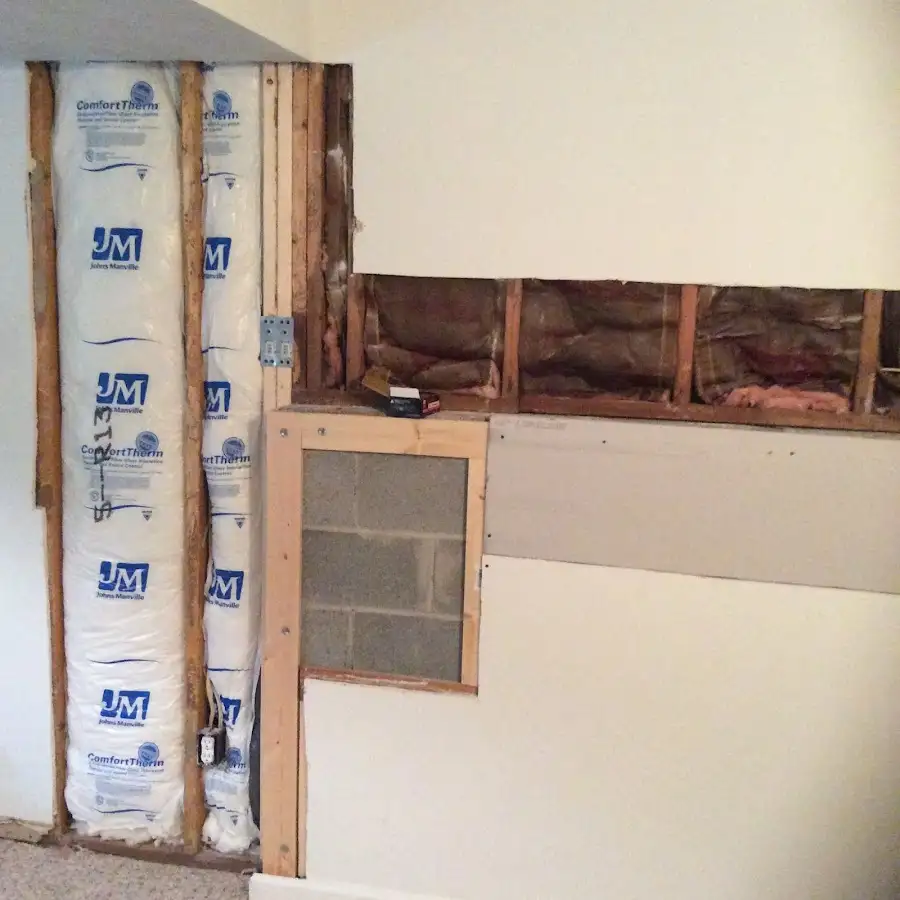 Wall insulation replacement during Basement Flood Cleanup in Dalhart